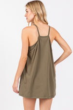 Cotton Cami Mini Dress w/ Romper Lining