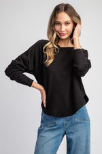 Solid Long Sleeve Sweater Top