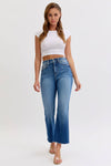 High Rise Crop Flare Jeans