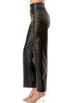 Vegan Leather Straight Pants