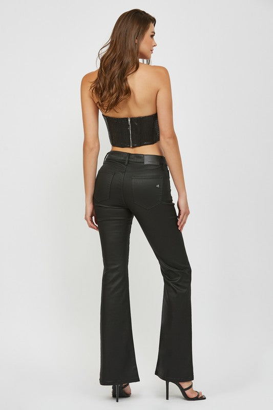 33" Inseam Happi Crop Mid Rise Flare Jeans