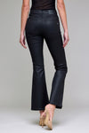 Hidden Coated Clean Stretch Flare Jean in Black – coated denim flare pants from TandyWear women’s boutique back view 