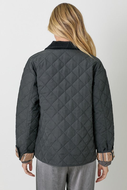 Contrast Quilted Jacket