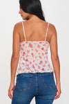 Floral Lace Split Tank Top