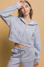 Full- Zip Hoodie With Thumholes