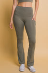 High-Waisted Flared Leggings With Side Pockets