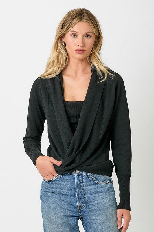 Multiple Fastening Open Sweater Cardigan