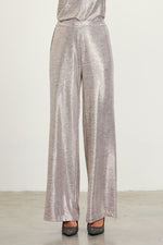 Foil Metal Waist Band Pants