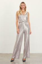 Foil Metal Waist Band Pants