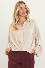 Textured Velvet Button Down Shirt