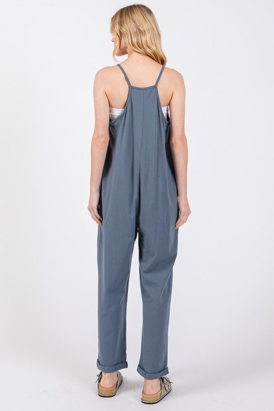 Cotton Relaxed Cami Jumpsuit