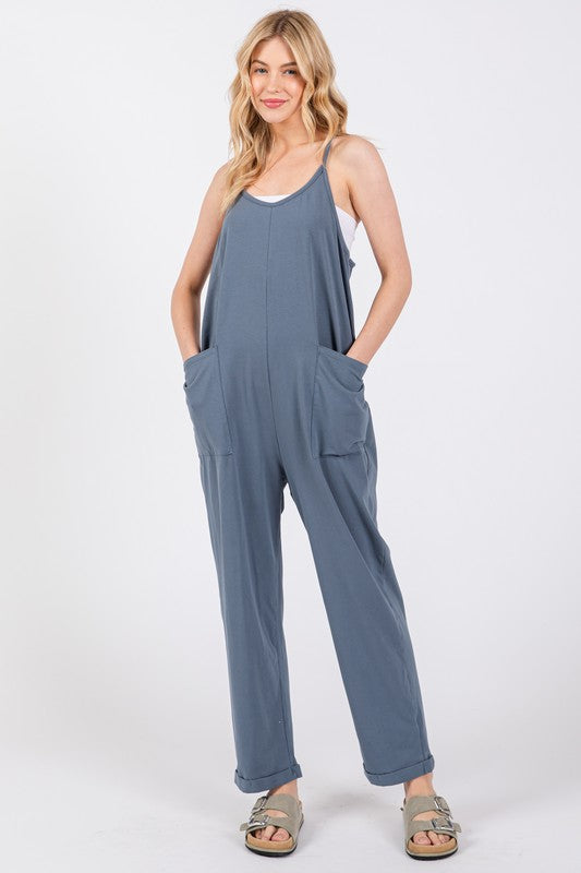 Cotton Relaxed Cami Jumpsuit