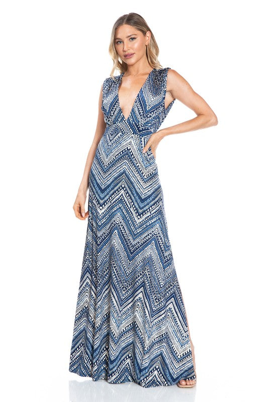 Ariella Deep V Maxi Dress