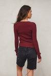 V-Neck Fitted Light Sweater