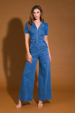 Washed Denim Jumpsuit