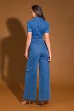 Washed Denim Jumpsuit