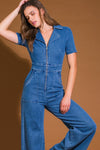 Washed Denim Jumpsuit