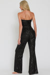 Tube Belted Sequin Jumpsuit