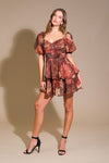 Printed Woven Mini Dress