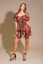 Printed Woven Mini Dress