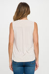 Ariella Surplice Tank Top - Vanilla