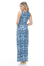 Ariella Twist Front Maxi Dress in Sequin - Blue