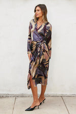 Notable Sensation Midi Shirt Wrap Dress