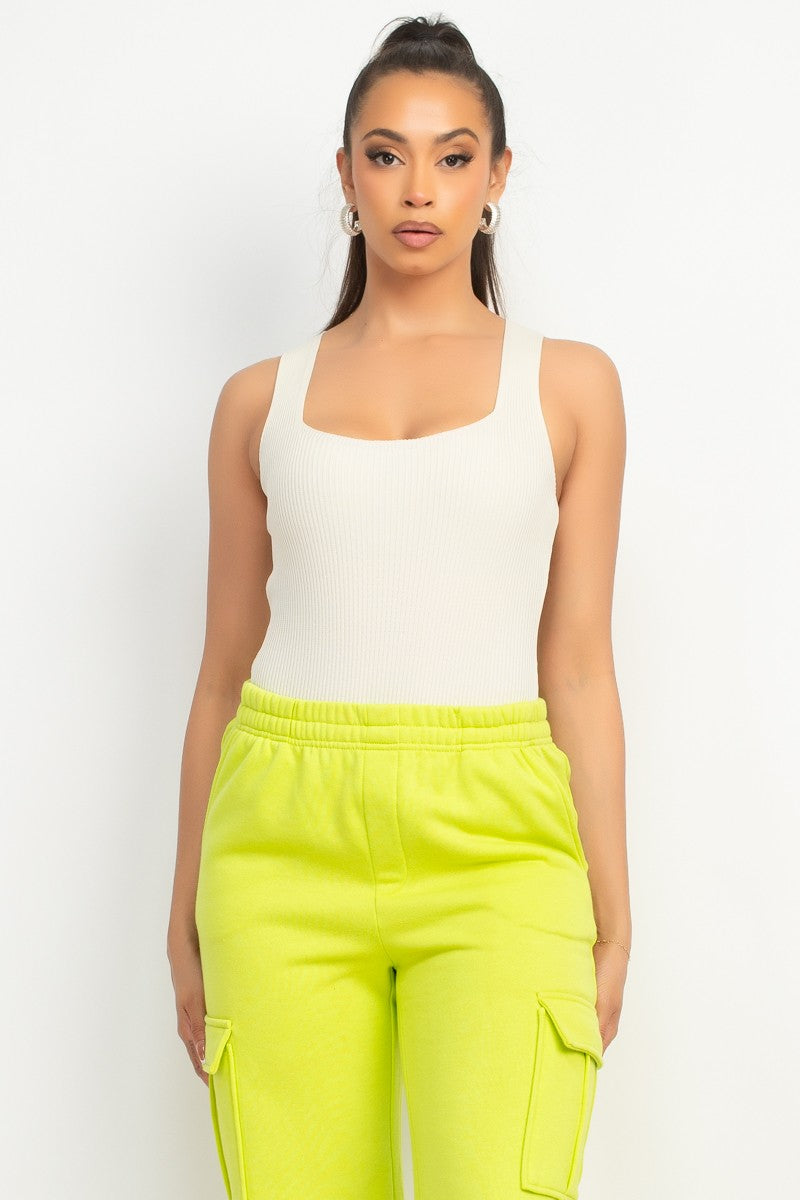 Square Neck Sweater Bodysuit
