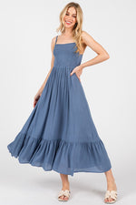 Smocked Ruffle Maxi Dress