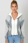 Twofer Hoodie Sweater Cardigan