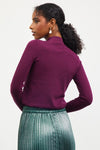 Mock Neck Sweater w/ Button Detail