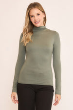 Double Layer Mock Neck Top