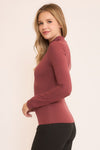 Double Layer Mock Neck Top