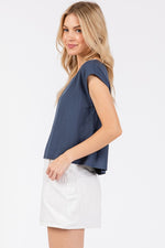 Woven Boxy Top