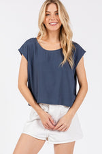 Woven Boxy Top