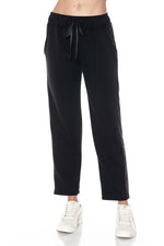 Ariella Straight Leg Pant w/ Vegan Leather Detail