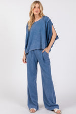 French Terry Wide Leg Pants