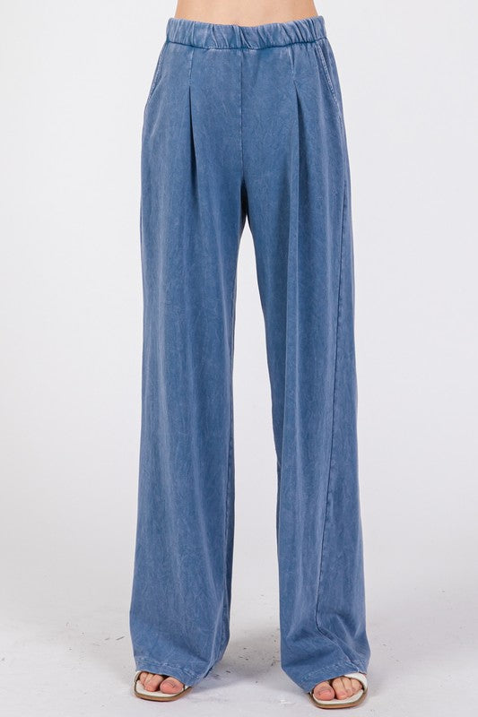 French Terry Wide Leg Pants