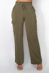 Elastic Paperbag Drawstring Cargo Pants