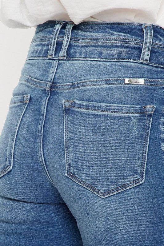 KanCan High Rise Side Panel Bootcut Jeans