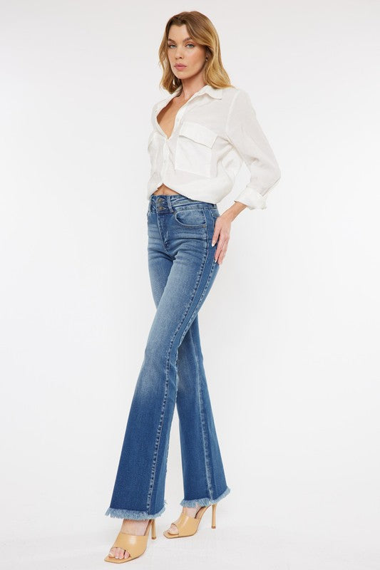 KanCan High Rise Side Panel Bootcut Jeans