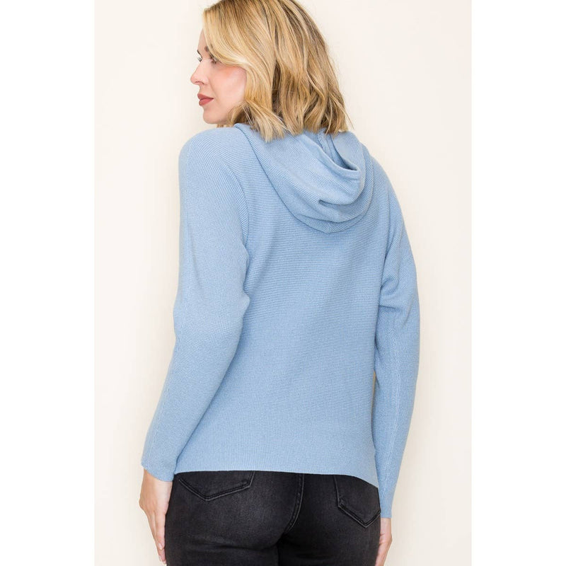 Mini Waffle Texture Pullover Hoodie