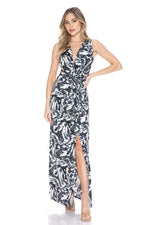 Ariella Printed Twist Front Maxi Dress