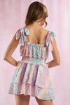Multi Floral Printed Double Layer Romper