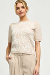 Round Neck Half Sleeve Sweater Top