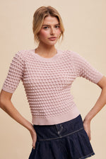Bubble Textured Knit Top