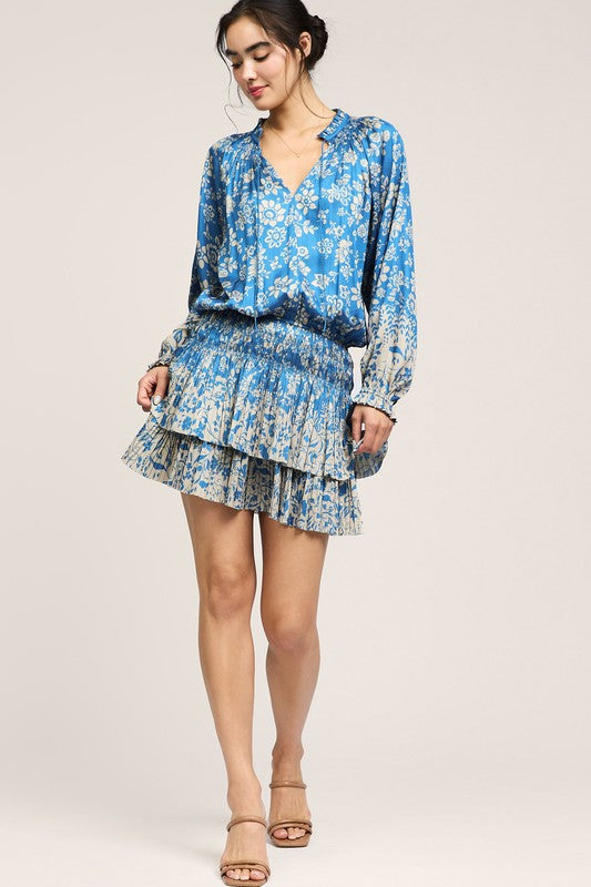 Pleated Mini Dress