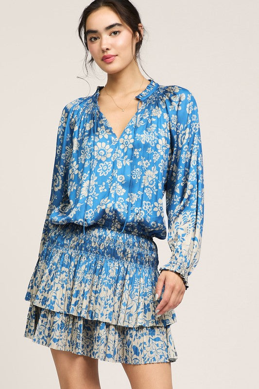 Pleated Mini Dress