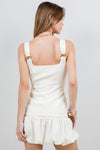 Metal Trim Detailed Corset Structured Top