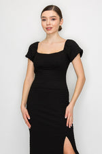 Balloon Sleeve Square Crop Top